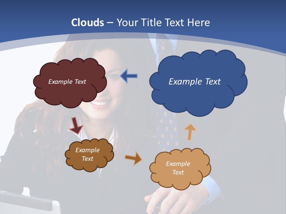 A Man And A Woman Are Looking At A Piece Of Paper PowerPoint Template