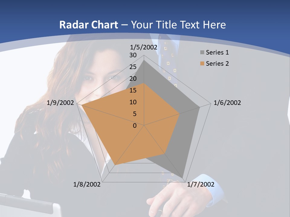 A Man And A Woman Are Looking At A Piece Of Paper PowerPoint Template
