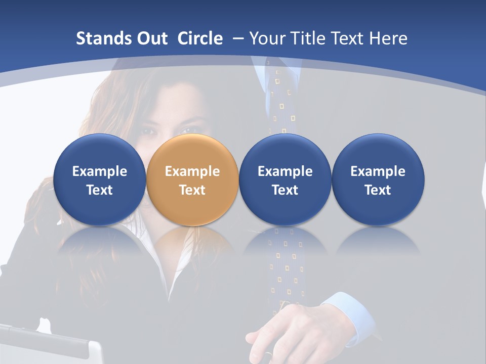 A Man And A Woman Are Looking At A Piece Of Paper PowerPoint Template