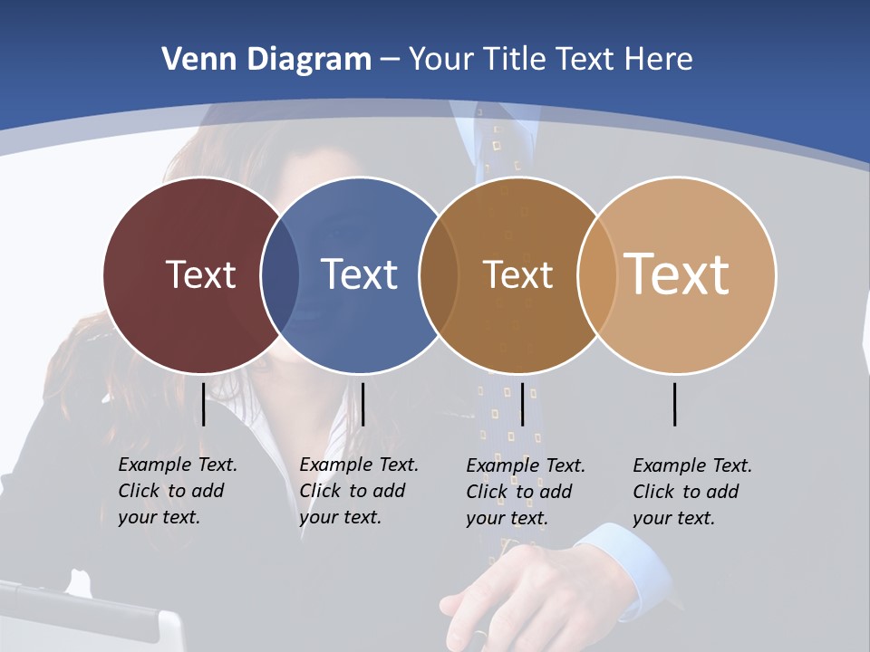 A Man And A Woman Are Looking At A Piece Of Paper PowerPoint Template