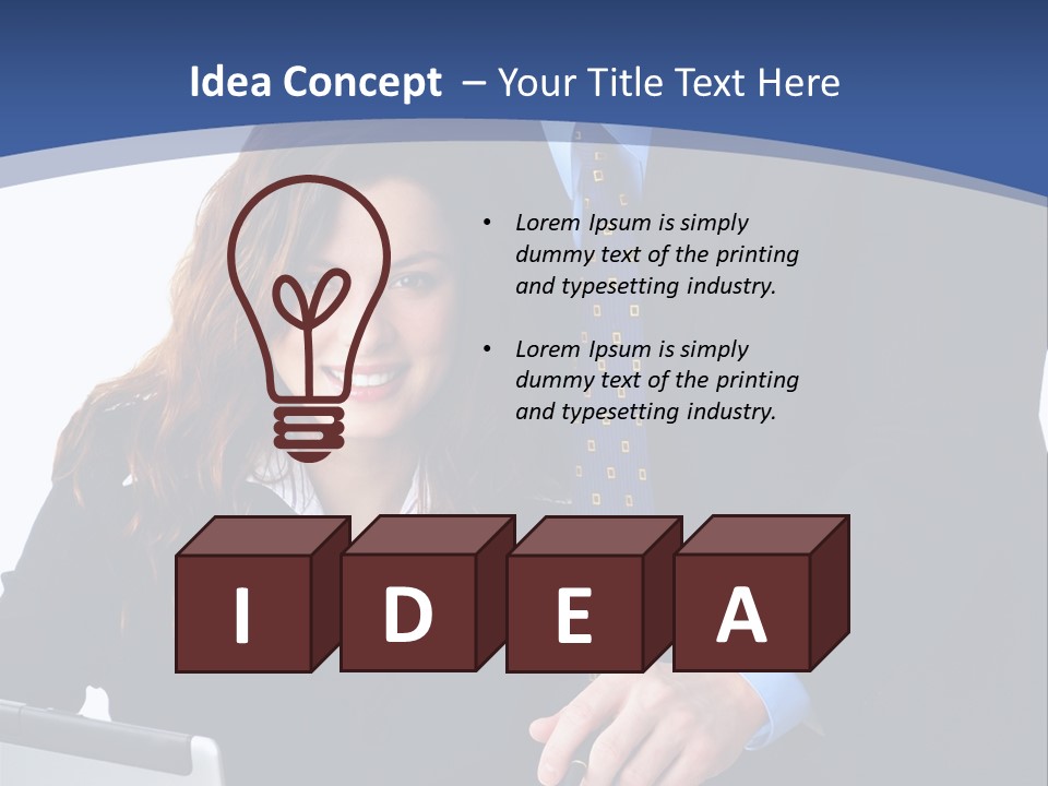 A Man And A Woman Are Looking At A Piece Of Paper PowerPoint Template