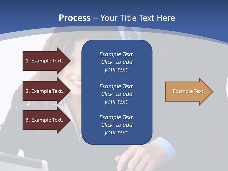A Man And A Woman Are Looking At A Piece Of Paper PowerPoint Template