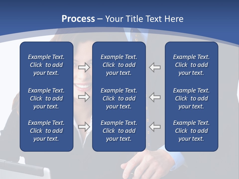 A Man And A Woman Are Looking At A Piece Of Paper PowerPoint Template