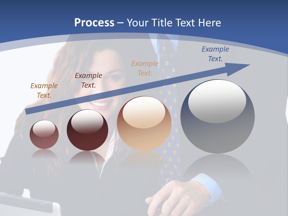 A Man And A Woman Are Looking At A Piece Of Paper PowerPoint Template