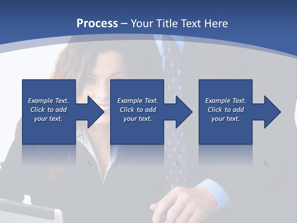 A Man And A Woman Are Looking At A Piece Of Paper PowerPoint Template