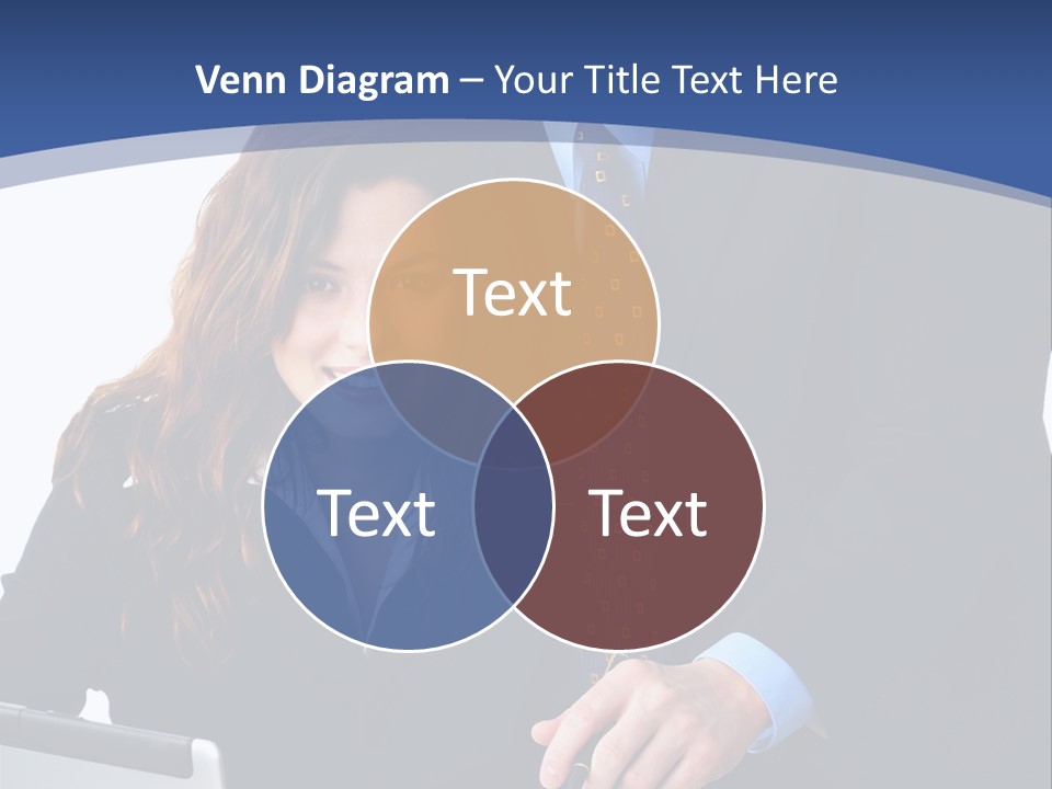 A Man And A Woman Are Looking At A Piece Of Paper PowerPoint Template