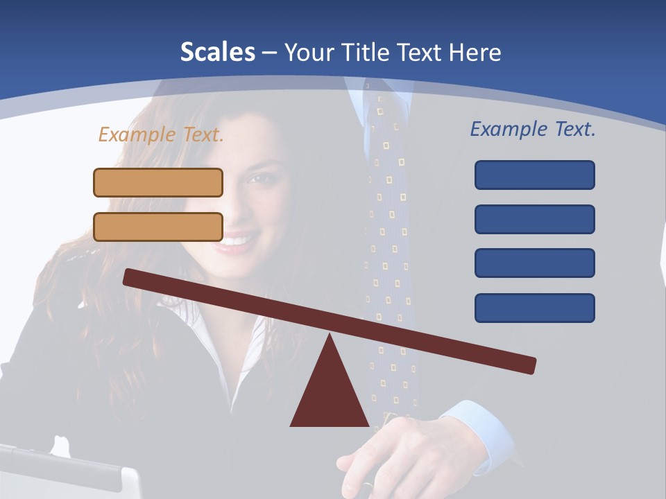 A Man And A Woman Are Looking At A Piece Of Paper PowerPoint Template