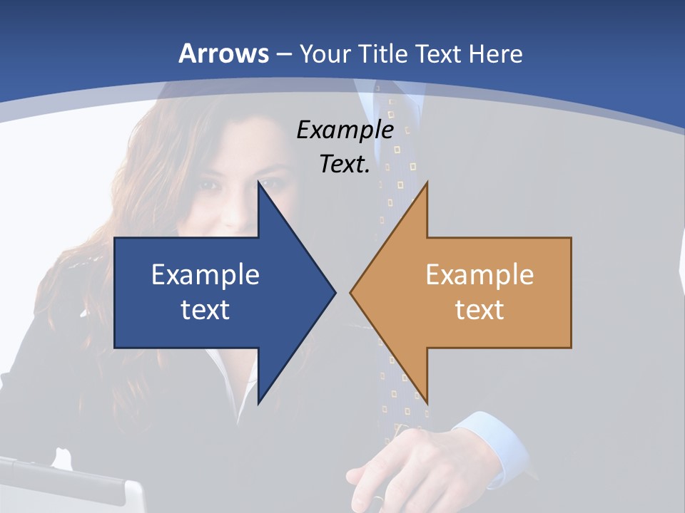 A Man And A Woman Are Looking At A Piece Of Paper PowerPoint Template