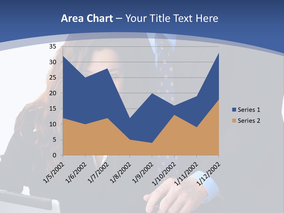 A Man And A Woman Are Looking At A Piece Of Paper PowerPoint Template