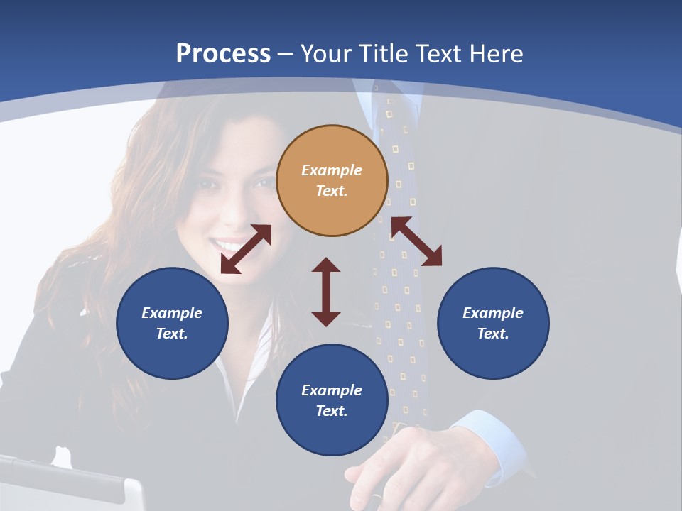A Man And A Woman Are Looking At A Piece Of Paper PowerPoint Template