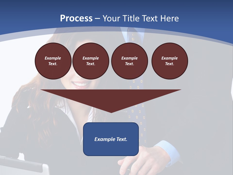 A Man And A Woman Are Looking At A Piece Of Paper PowerPoint Template