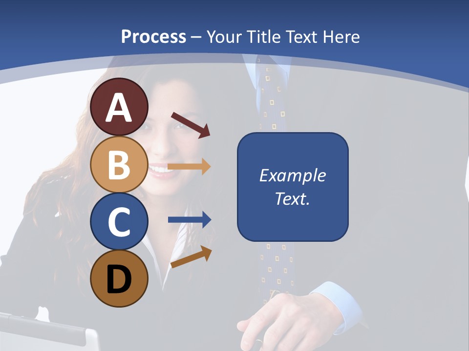 A Man And A Woman Are Looking At A Piece Of Paper PowerPoint Template