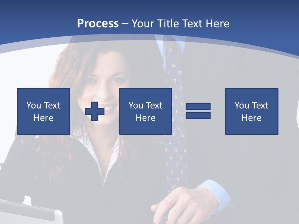 A Man And A Woman Are Looking At A Piece Of Paper PowerPoint Template