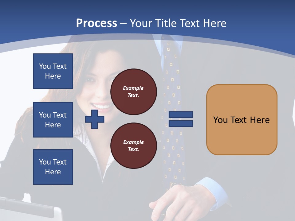A Man And A Woman Are Looking At A Piece Of Paper PowerPoint Template
