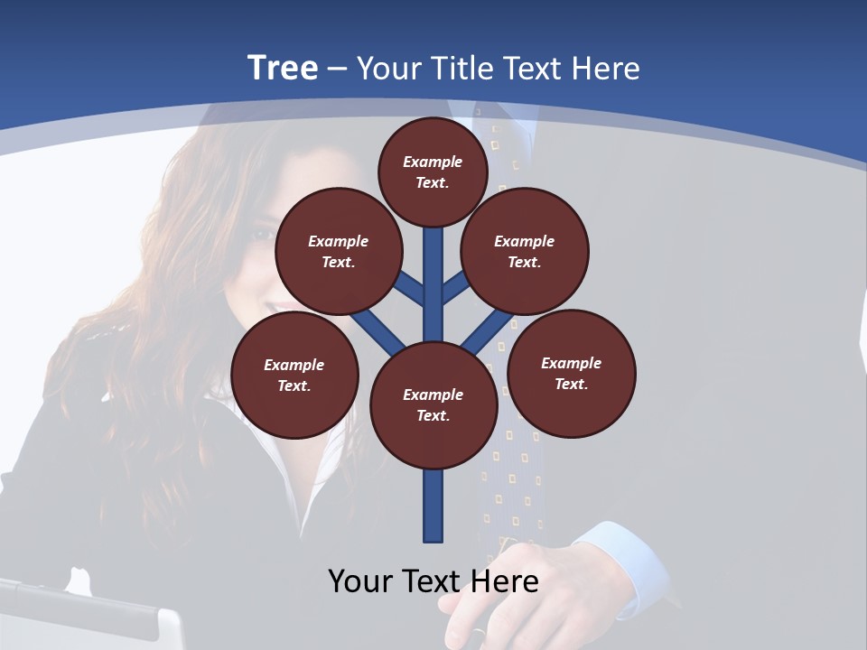 A Man And A Woman Are Looking At A Piece Of Paper PowerPoint Template
