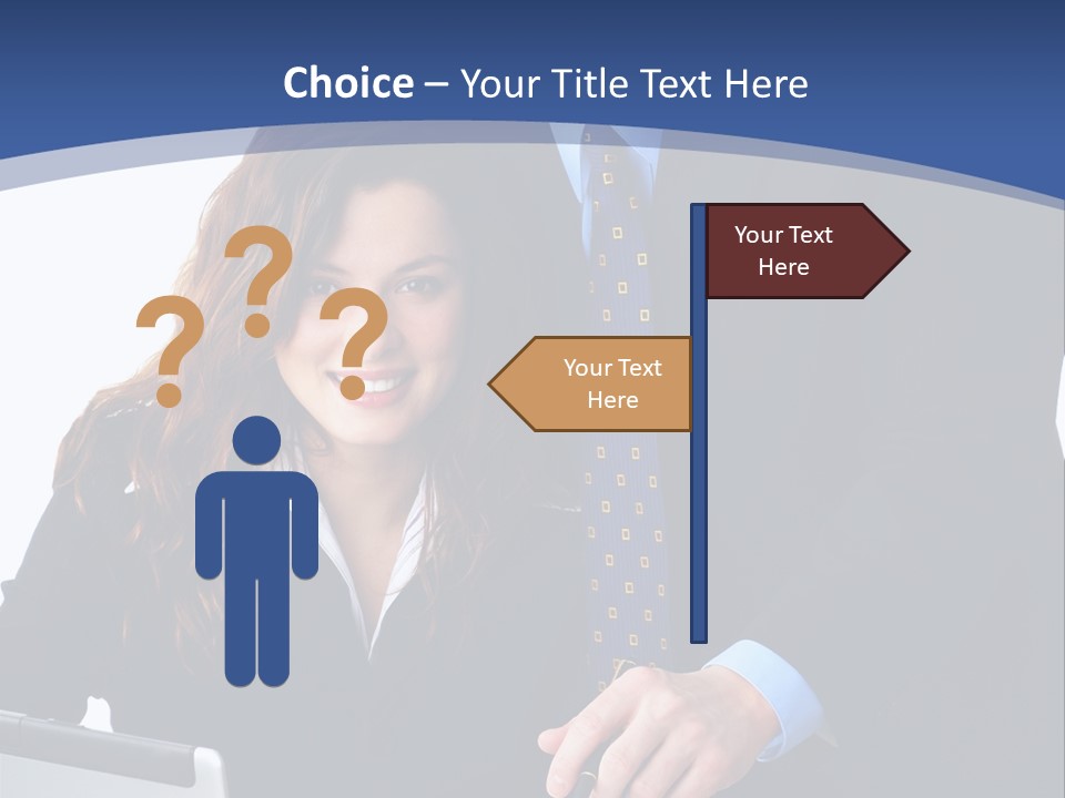 A Man And A Woman Are Looking At A Piece Of Paper PowerPoint Template