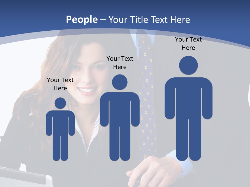 A Man And A Woman Are Looking At A Piece Of Paper PowerPoint Template