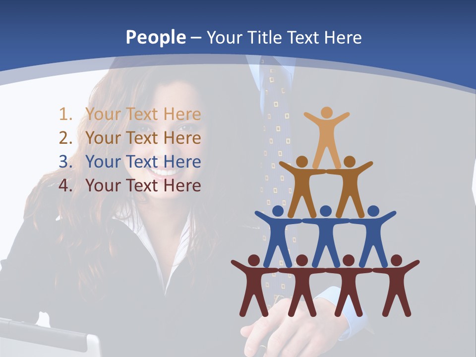 A Man And A Woman Are Looking At A Piece Of Paper PowerPoint Template