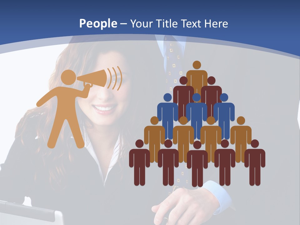 A Man And A Woman Are Looking At A Piece Of Paper PowerPoint Template