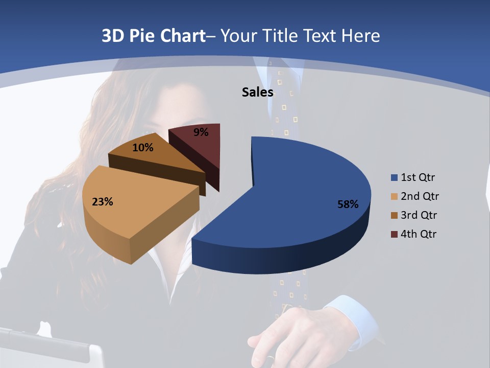 A Man And A Woman Are Looking At A Piece Of Paper PowerPoint Template