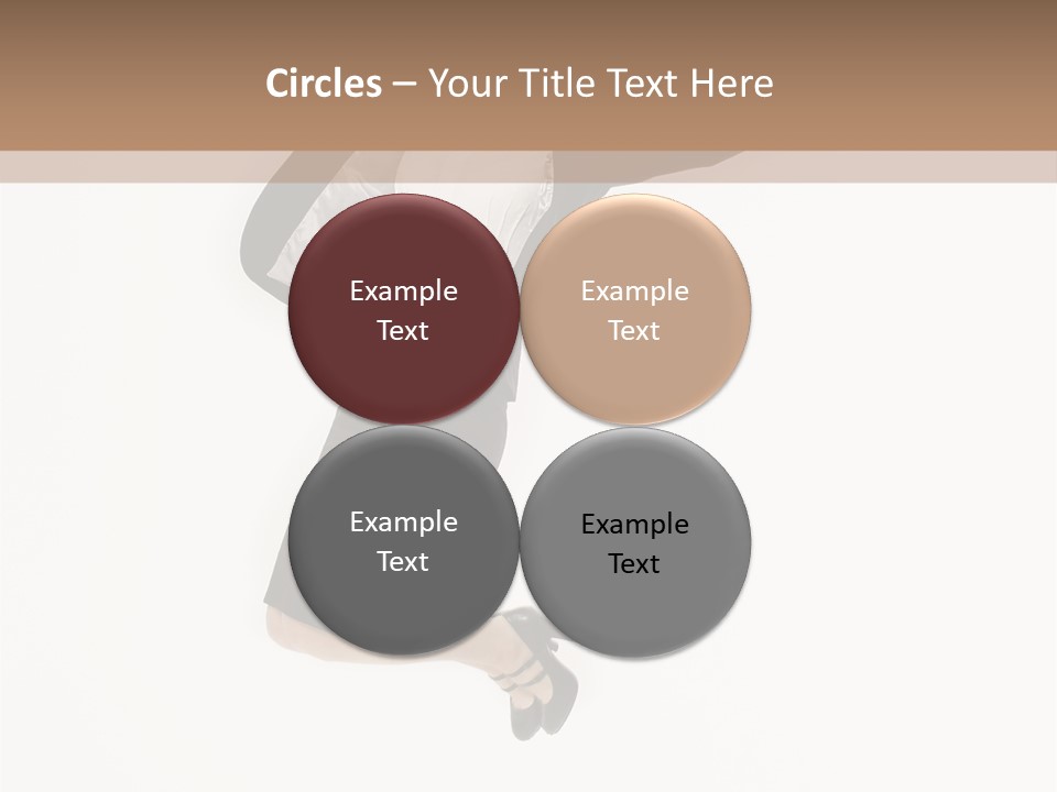 A Woman Jumping In The Air With Her Arms Outstretched PowerPoint Template