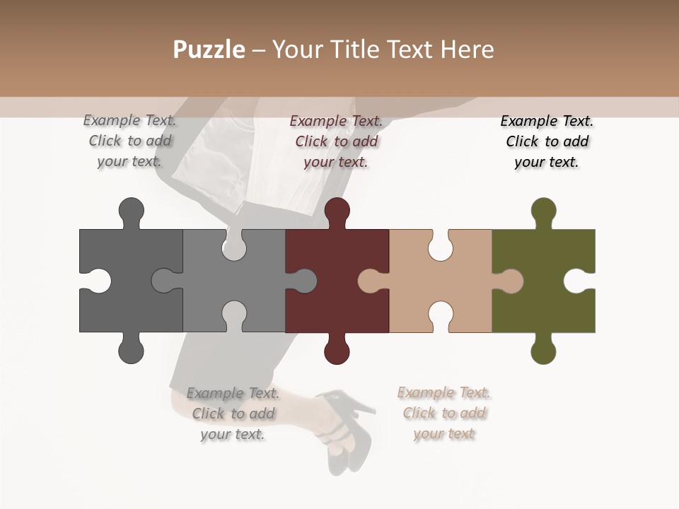 A Woman Jumping In The Air With Her Arms Outstretched PowerPoint Template