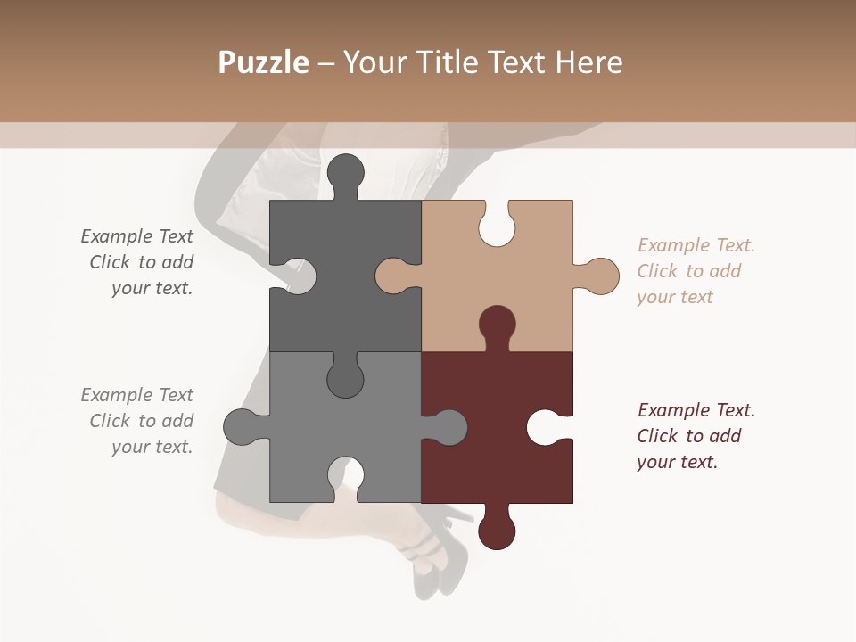 A Woman Jumping In The Air With Her Arms Outstretched PowerPoint Template