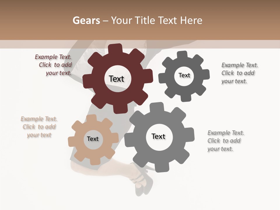 A Woman Jumping In The Air With Her Arms Outstretched PowerPoint Template