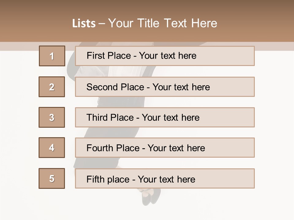 A Woman Jumping In The Air With Her Arms Outstretched PowerPoint Template