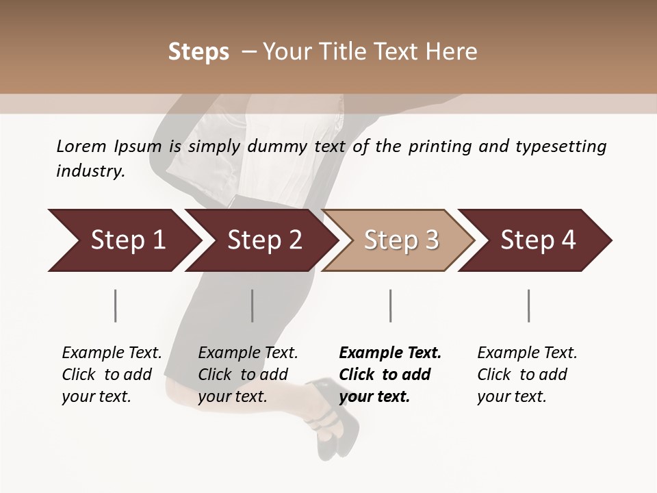 A Woman Jumping In The Air With Her Arms Outstretched PowerPoint Template