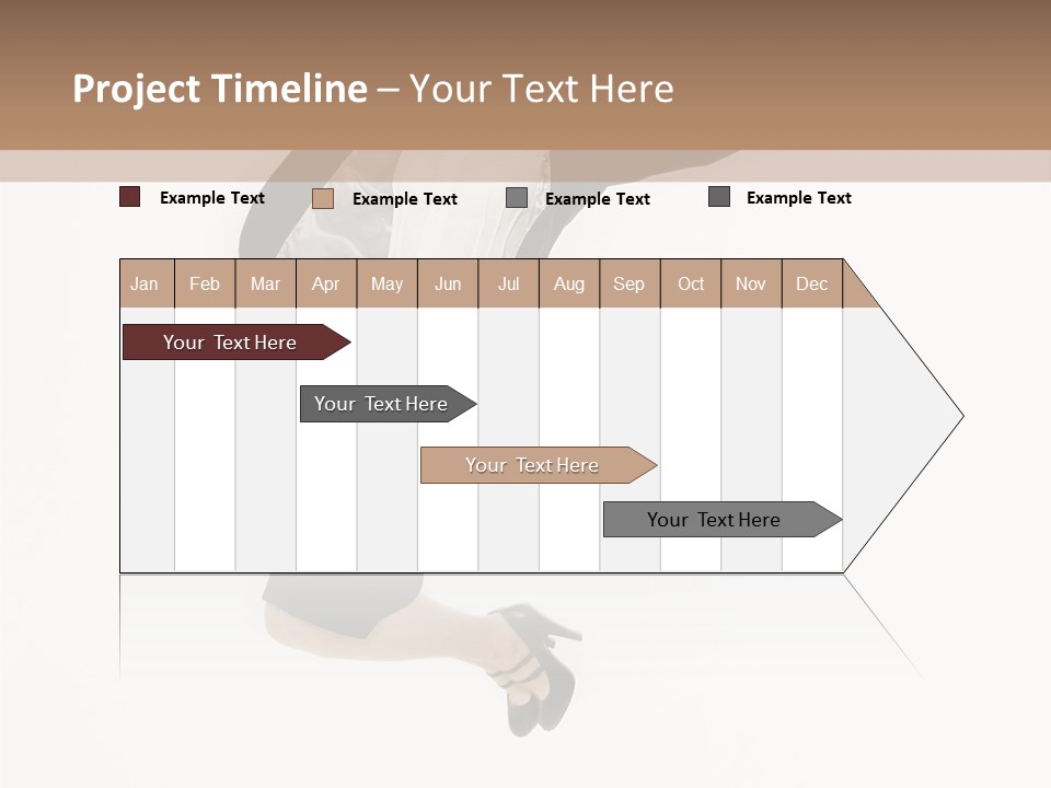A Woman Jumping In The Air With Her Arms Outstretched PowerPoint Template