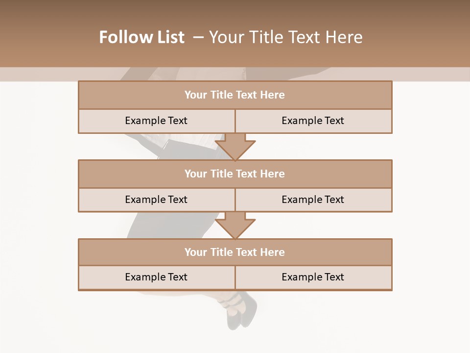 A Woman Jumping In The Air With Her Arms Outstretched PowerPoint Template