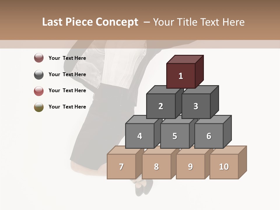 A Woman Jumping In The Air With Her Arms Outstretched PowerPoint Template