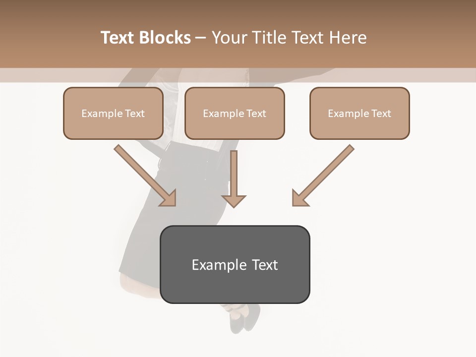 A Woman Jumping In The Air With Her Arms Outstretched PowerPoint Template
