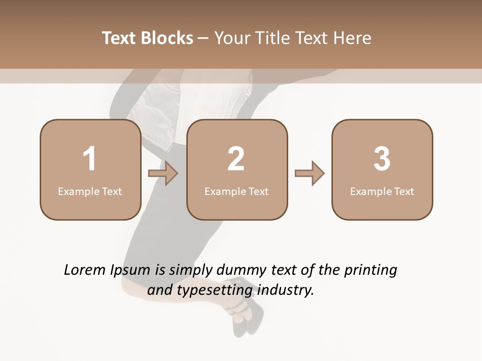 A Woman Jumping In The Air With Her Arms Outstretched PowerPoint Template