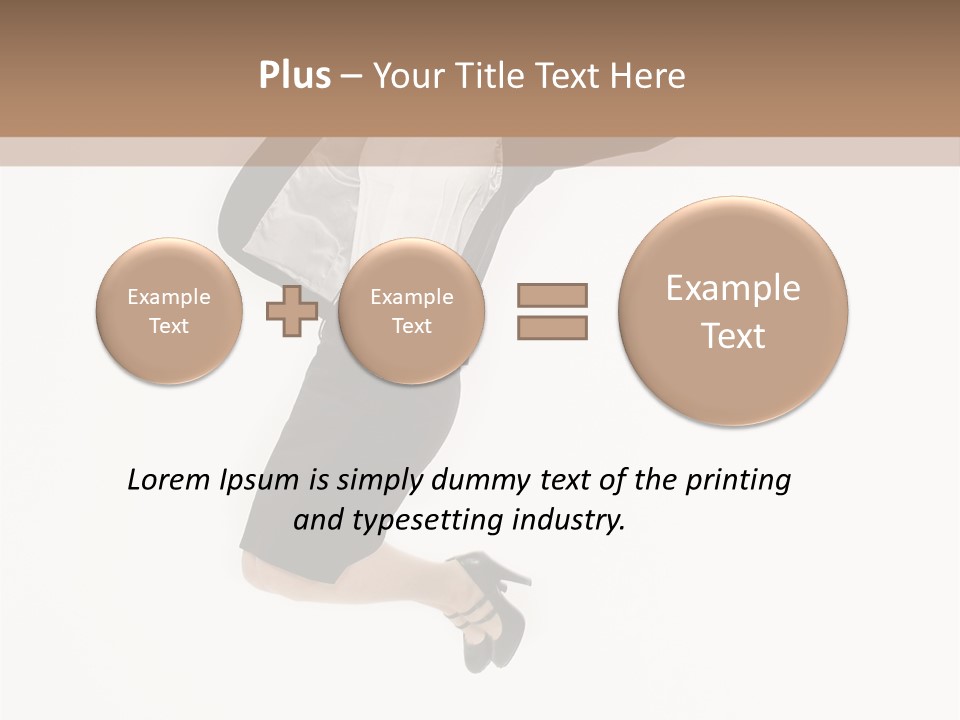A Woman Jumping In The Air With Her Arms Outstretched PowerPoint Template