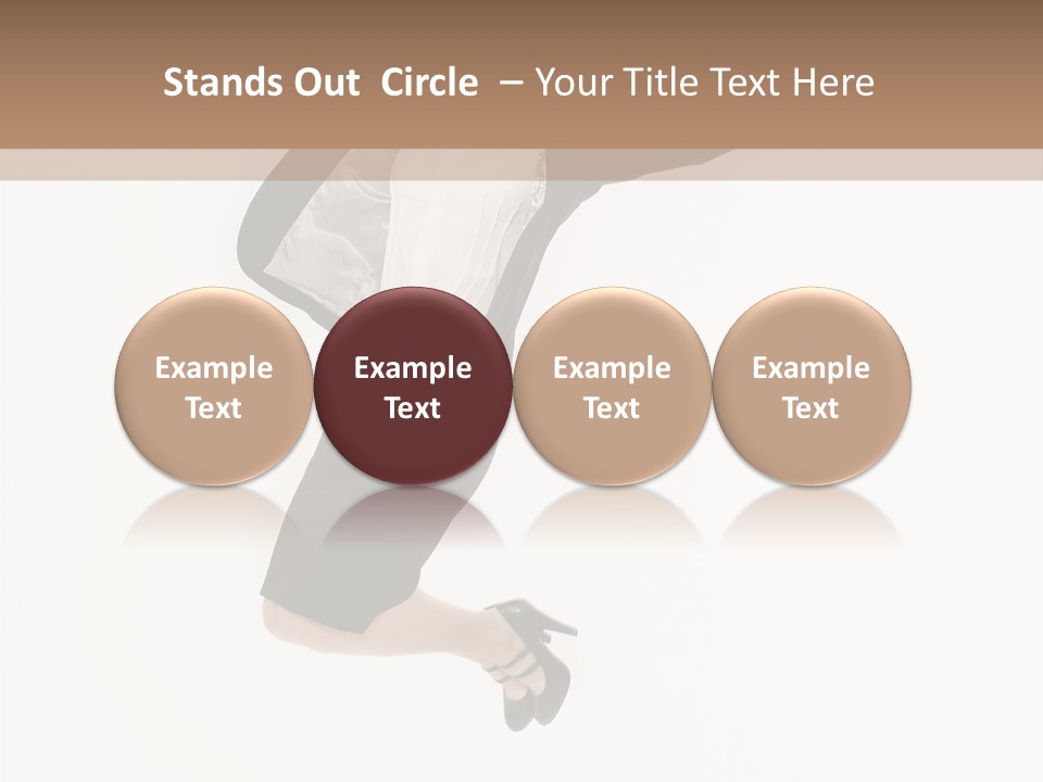 A Woman Jumping In The Air With Her Arms Outstretched PowerPoint Template