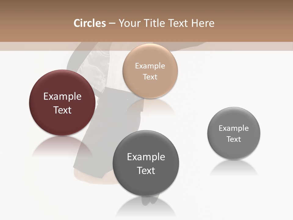 A Woman Jumping In The Air With Her Arms Outstretched PowerPoint Template