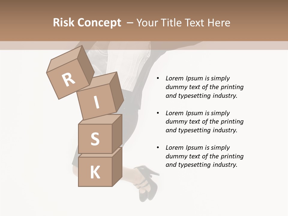 A Woman Jumping In The Air With Her Arms Outstretched PowerPoint Template