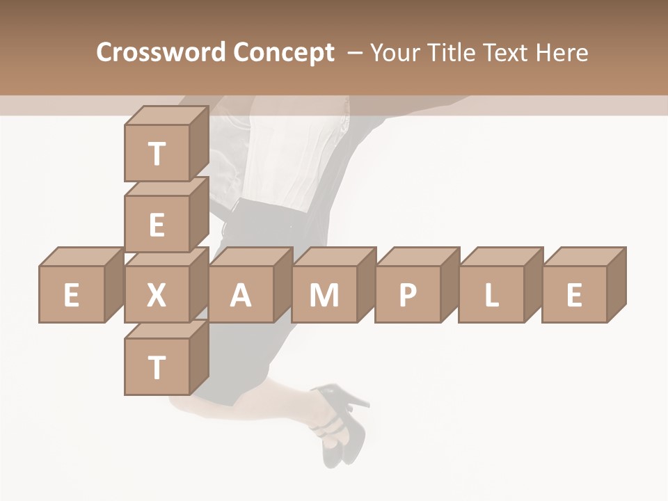 A Woman Jumping In The Air With Her Arms Outstretched PowerPoint Template