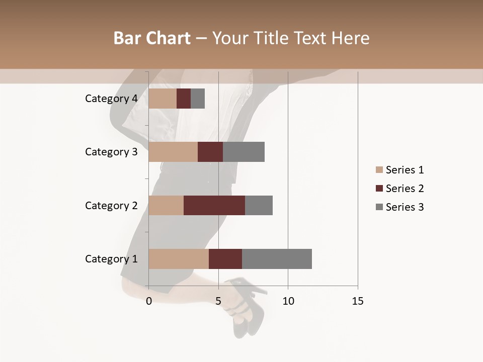 A Woman Jumping In The Air With Her Arms Outstretched PowerPoint Template