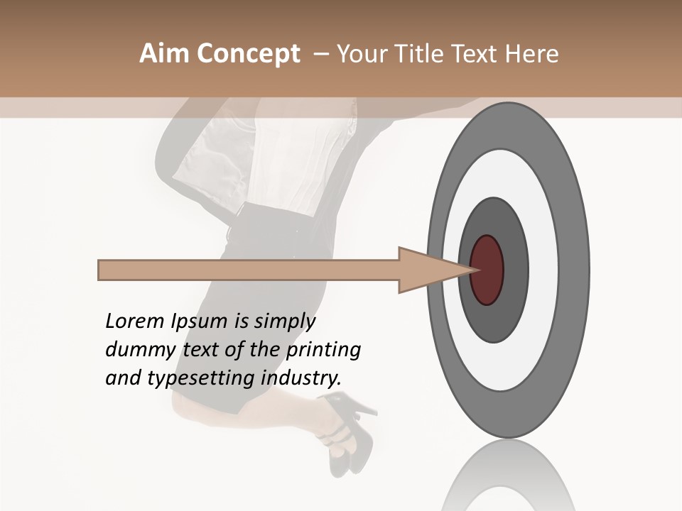 A Woman Jumping In The Air With Her Arms Outstretched PowerPoint Template