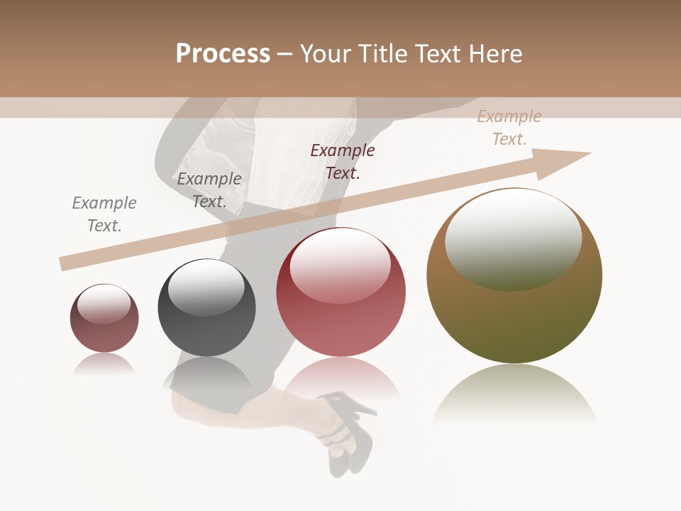 A Woman Jumping In The Air With Her Arms Outstretched PowerPoint Template