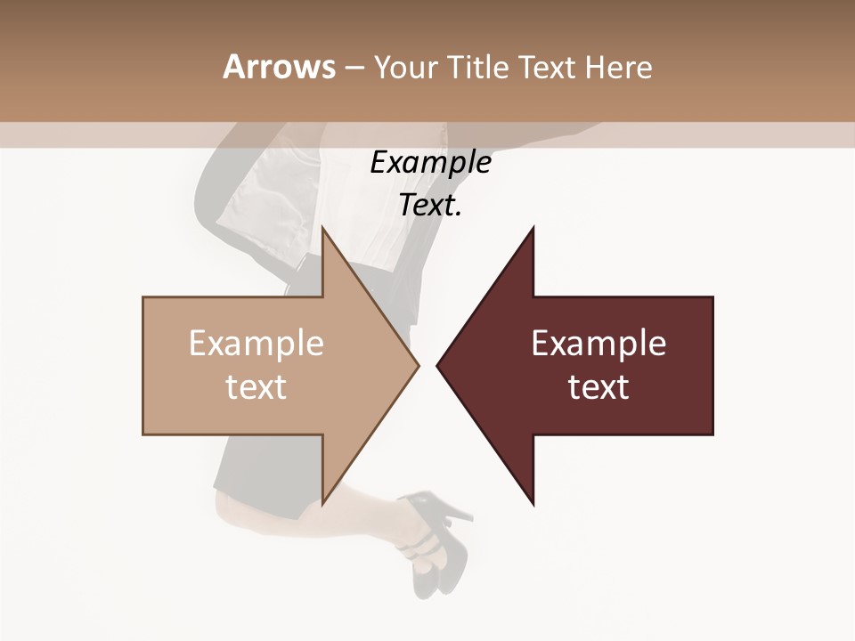 A Woman Jumping In The Air With Her Arms Outstretched PowerPoint Template