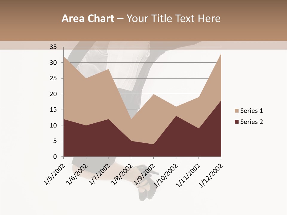 A Woman Jumping In The Air With Her Arms Outstretched PowerPoint Template