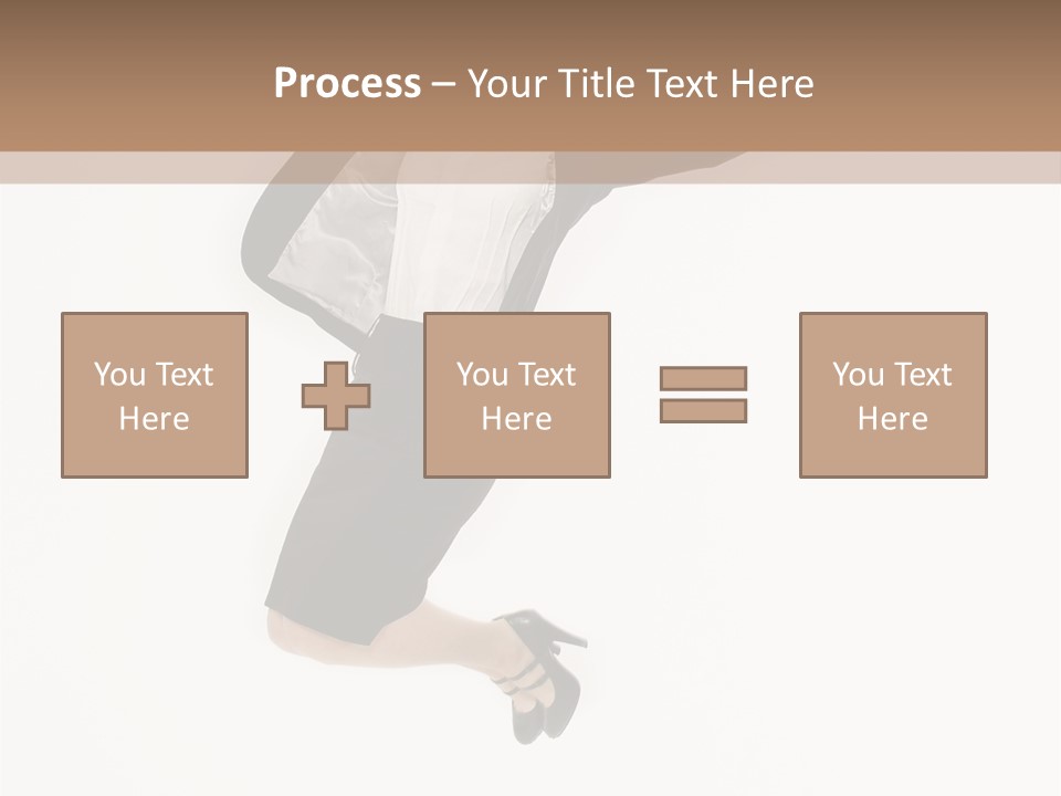 A Woman Jumping In The Air With Her Arms Outstretched PowerPoint Template