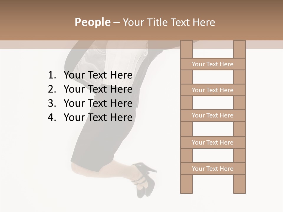 A Woman Jumping In The Air With Her Arms Outstretched PowerPoint Template