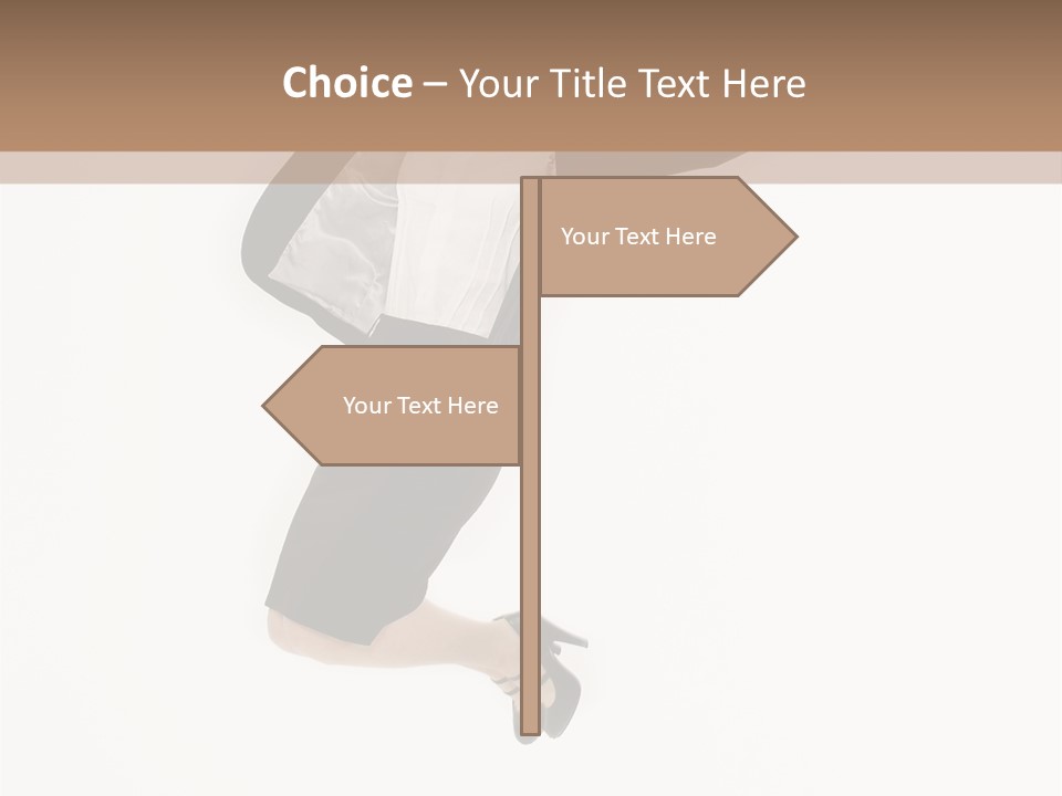 A Woman Jumping In The Air With Her Arms Outstretched PowerPoint Template