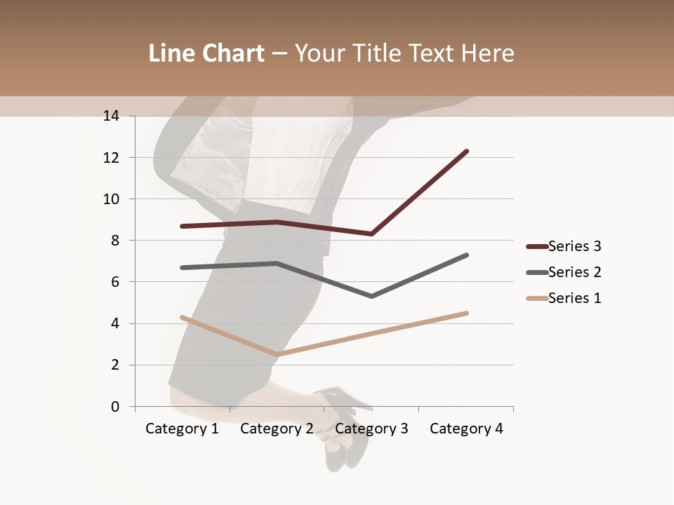 A Woman Jumping In The Air With Her Arms Outstretched PowerPoint Template