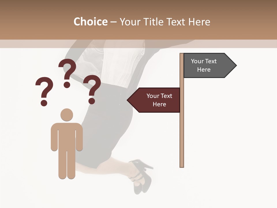 A Woman Jumping In The Air With Her Arms Outstretched PowerPoint Template